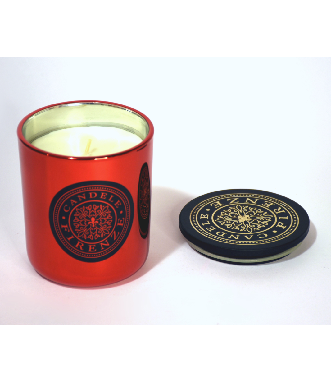 Свеќа Candele Firenze Glass (металик црвена)